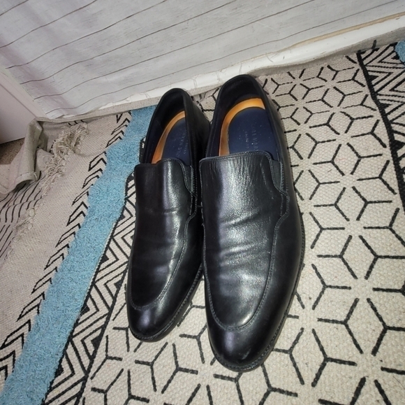 COLE HAAN GRAND OS BLACK LEATHER LOAFERS, SZ 11.5 - Picture 6 of 14